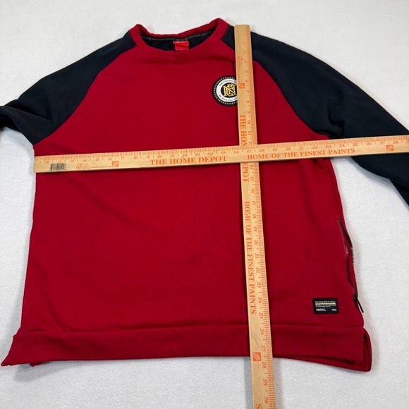 Nike Football‎ Club Sweatshirt Adult Red Black Raglan Zip Pocket Nike F.C. 1994 - Picture 5 of 10